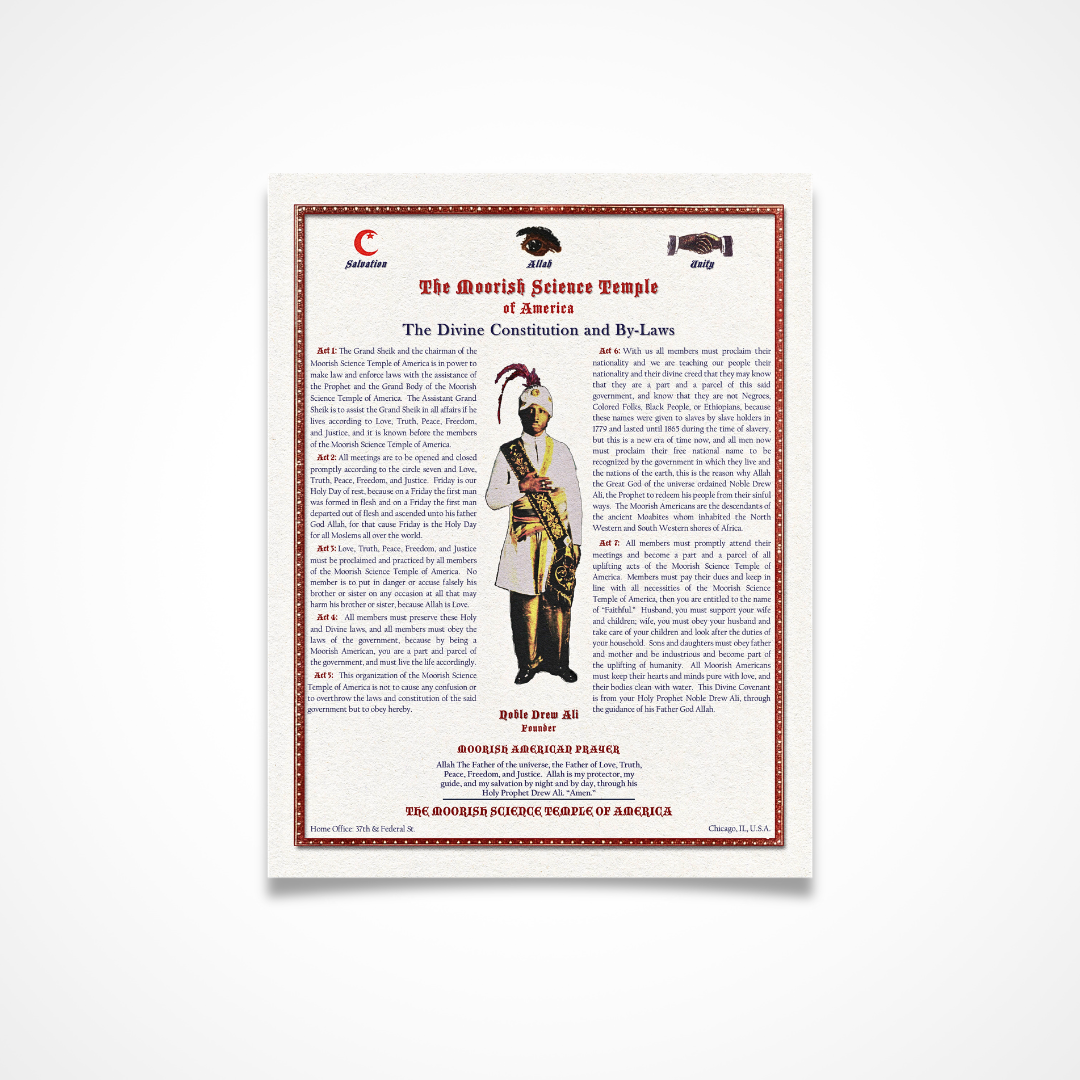 Divine Constitution and By-Laws of the Moorish Science Temple of America