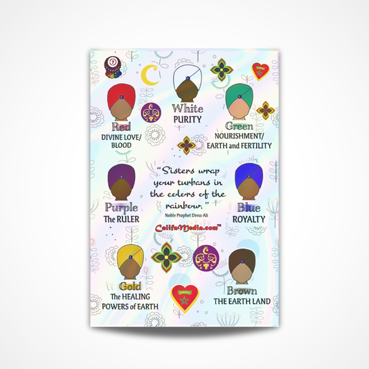 Rainbow Turban Sticker Sheet