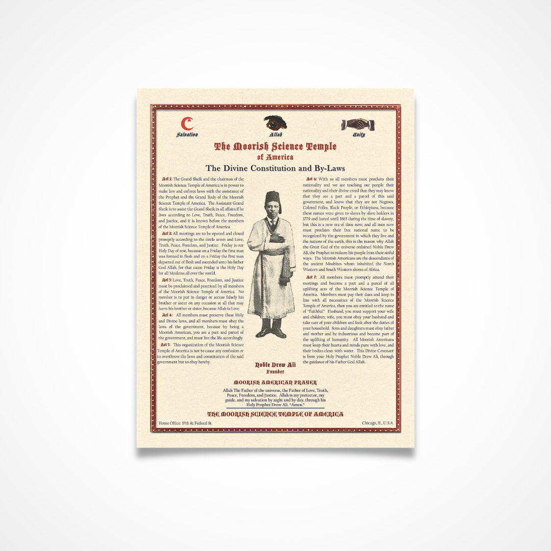 Divine Constitution and By-Laws of the Moorish Science Temple of America