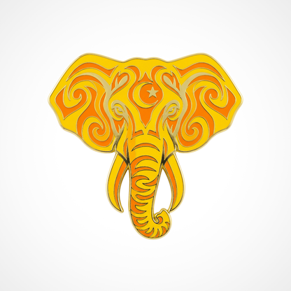 "Moorish Watchdog" Soft Enamel Elephant Lapel Pin