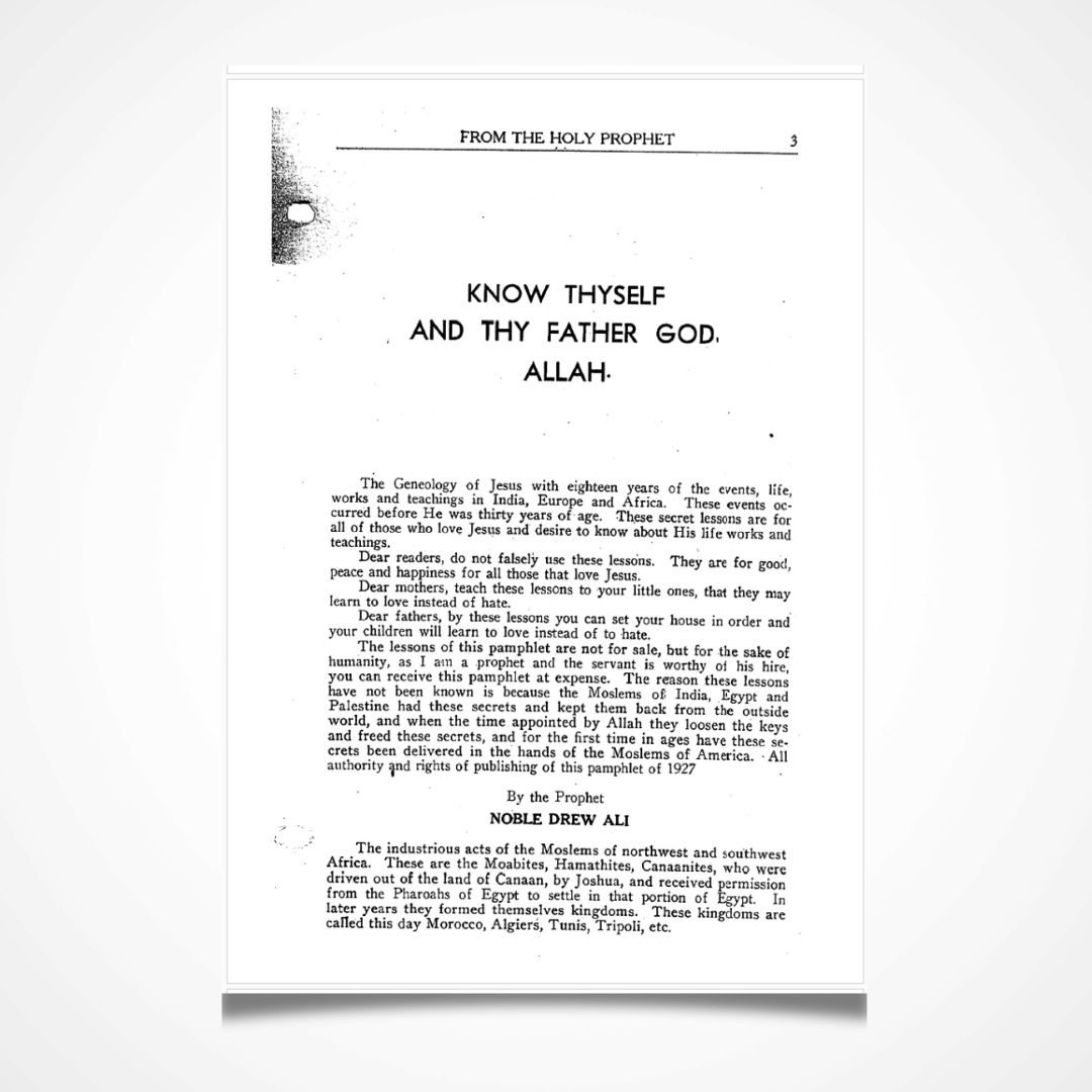 Holy Koran of the Moorish Holy Temple of Science: Reprint of Original 1926 Edition