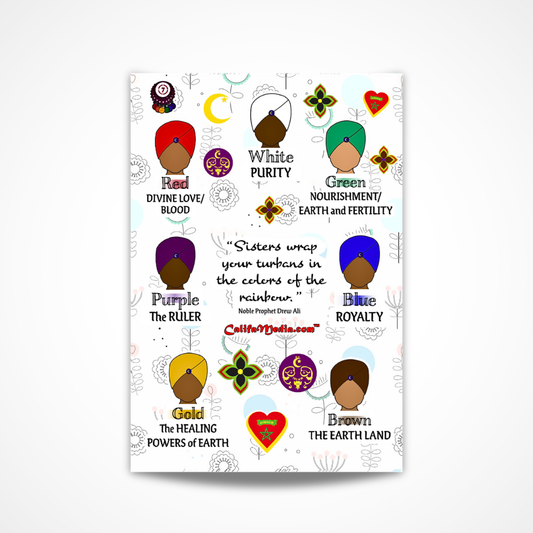 Rainbow Turban Sticker Sheet